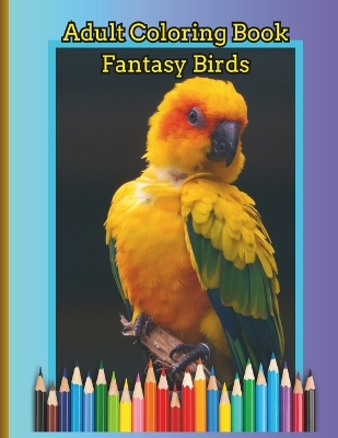 Book cover for ADULT COLORING BOOK Fantasy Birds