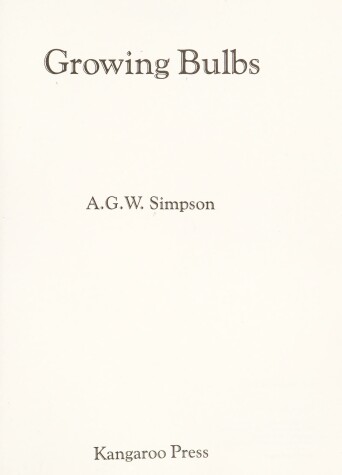 Book cover for Growing Bulbs