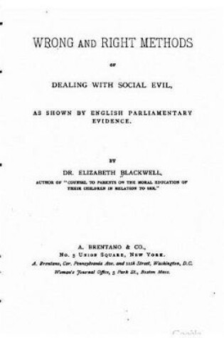 Cover of Wrong and right methods of dealing with social evil