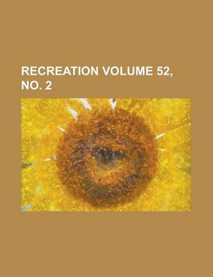 Book cover for Recreation Volume 52, No. 2