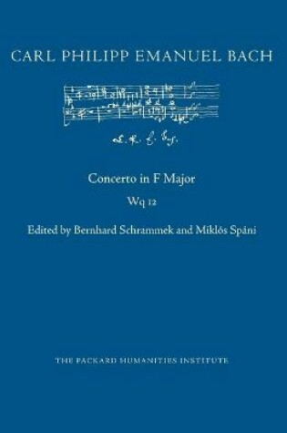 Cover of Concerto in F Major, Wq 12