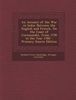 Book cover for An Account of the War in India