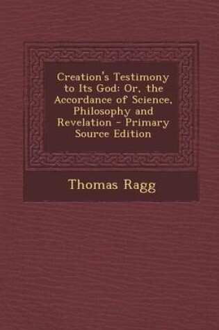 Cover of Creation's Testimony to Its God