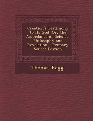 Book cover for Creation's Testimony to Its God