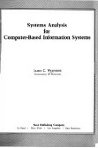 Cover of Systems Analysis for Computer-based Information Systems