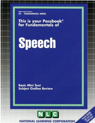 Book cover for SPEECH