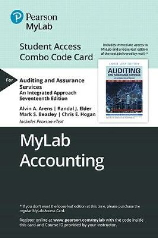 Cover of Mylab Acccouting with Pearson Etext -- Combo Access Card -- For Auditing and Assurance Services