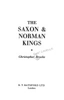 Book cover for The Saxon and Norman Kings