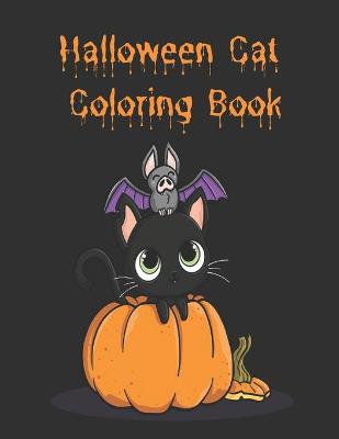 Book cover for Halloween Cat Coloring Book