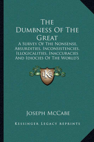 Cover of The Dumbness of the Great