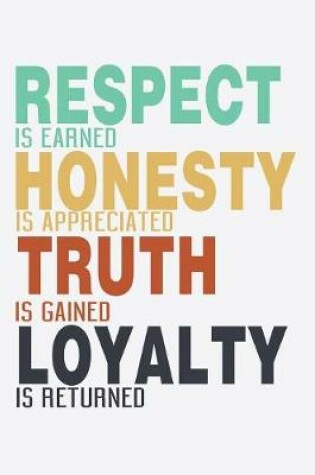 Cover of Respect Is Earned Honesty Is Appreciated Truth Is Gained Loyalty is Returned