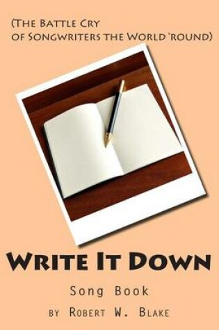 Cover of Write It Down Song Book