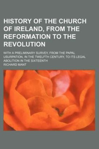 Cover of History of the Church of Ireland, from the Reformation to the Revolution; With a Preliminary Survey, from the Papal Usurpation, in the Twelfth Century