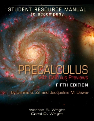 Book cover for Student Resource Manual To Accompany Precalculus With Calculus Previews