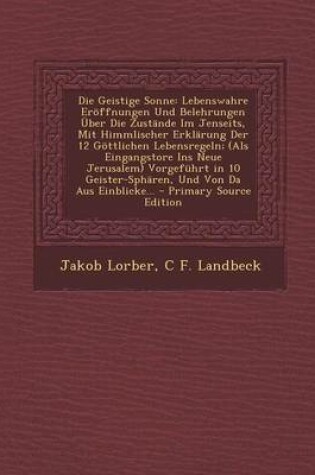 Cover of Die Geistige Sonne