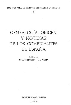 Book cover for Genealogia, Origen y Noticias de los Comediantes de Espana