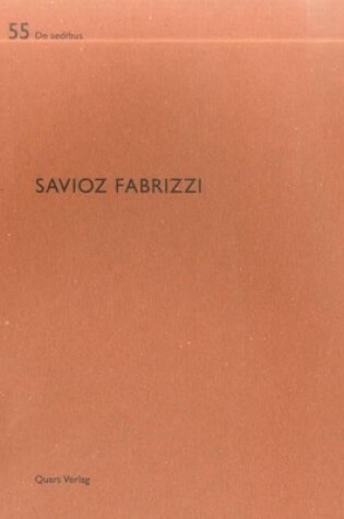 Cover of Savioz Fabrizzi: De aedibus 56