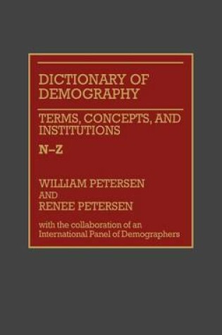 Cover of Dictionary of Demography