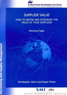 Book cover for Supplier Value