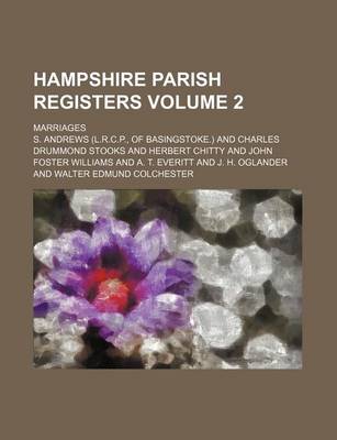 Book cover for Hampshire Parish Registers Volume 2; Marriages