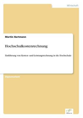 Book cover for Hochschulkostenrechnung