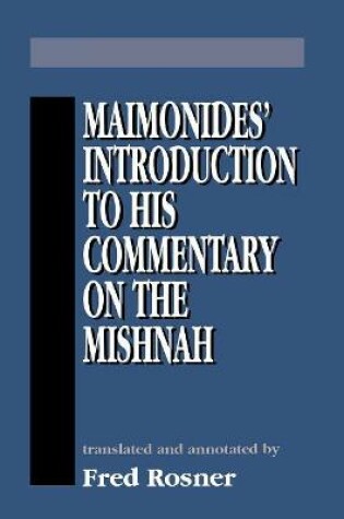 Cover of Maimonides' Introduction to His Commentary on the Mishnah