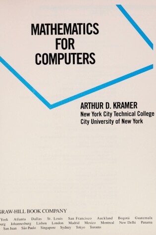 Cover of Mathematics for Computers