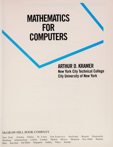 Book cover for Mathematics for Computers