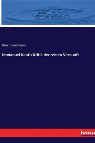 Cover of Immanuel Kant's Kritik der reinen Vernunft