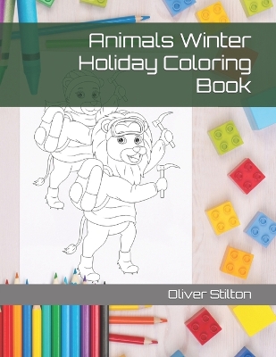 Book cover for Animals Winter Holiday Coloring Book