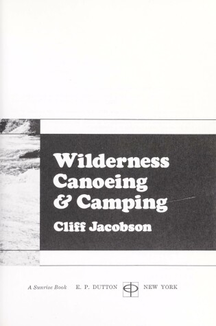Cover of Wilderness Canoeing