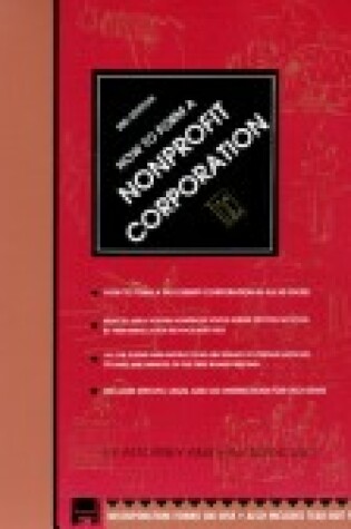 Cover of How to Form a Nonprofit Corporation