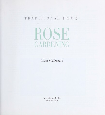 Cover of Rose Gardening