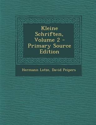 Book cover for Kleine Schriften, Volume 2 - Primary Source Edition