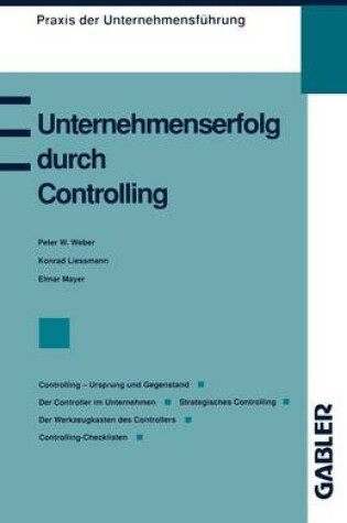 Cover of Unternehmenserfolg durch Controlling