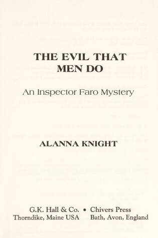 Cover of The Evil That Men Do