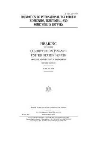 Cover of Foundation of international tax reform