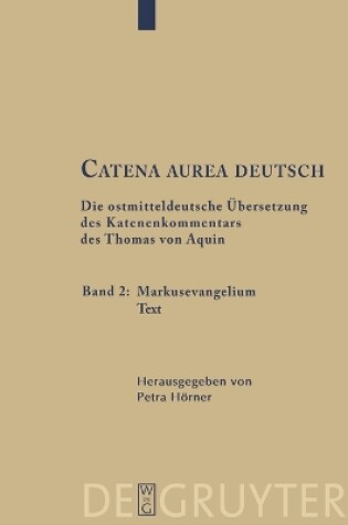 Cover of Catena aurea deutsch, 2, Markusevangelium