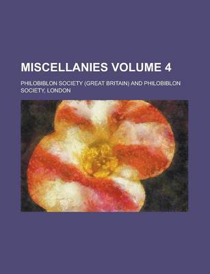 Book cover for Miscellanies Volume 4