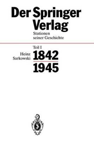 Cover of Der Springer-Verlag