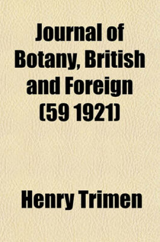 Cover of Journal of Botany, British and Foreign (59 1921)