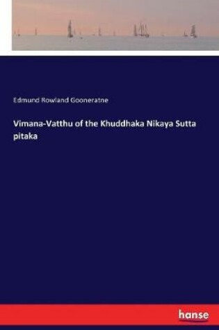 Cover of Vimana-Vatthu of the Khuddhaka Nikaya Sutta pitaka