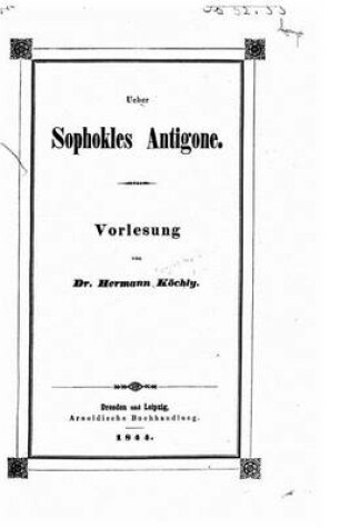 Cover of Über Sophokles Antigone