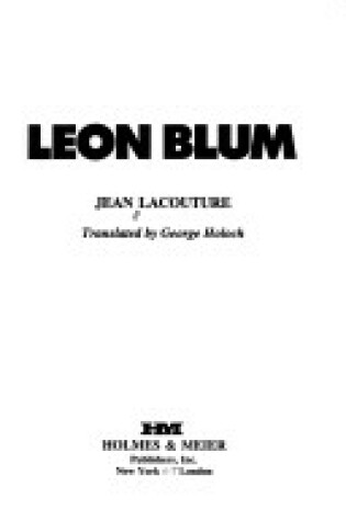 Cover of Leon Blum