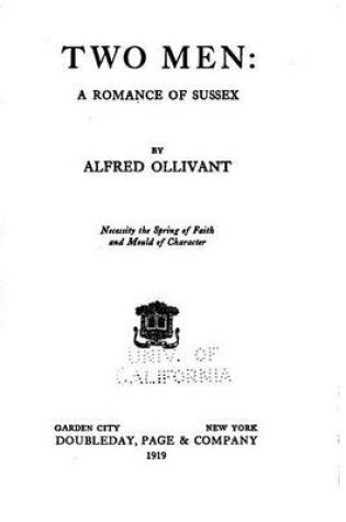 Cover of Two men, a romance of Sussex