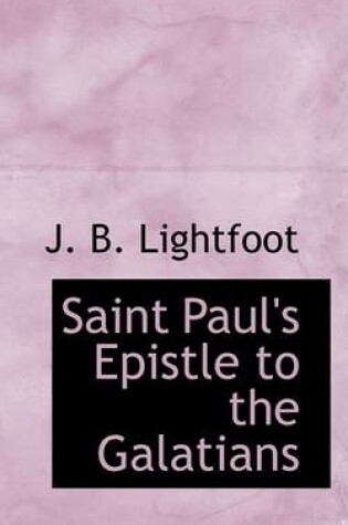 Cover of Saint Paul's Epistle to the Galatians