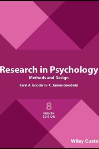 Cover of Research in Psychology Methods and Design 8e