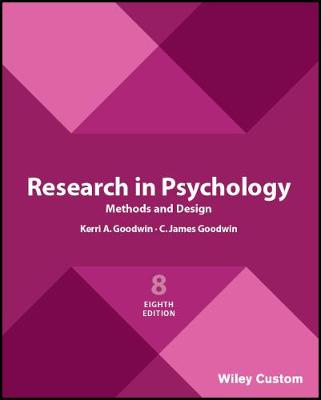 Book cover for Research in Psychology Methods and Design 8e