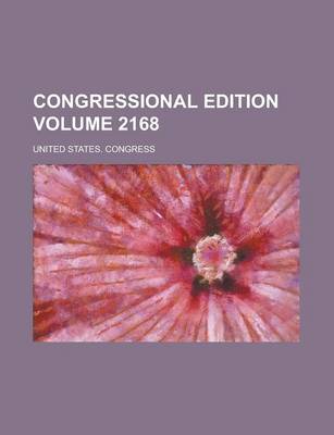 Book cover for Congressional Edition Volume 2168