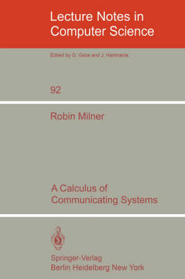 Book cover for A Calculus of Communicating Systems